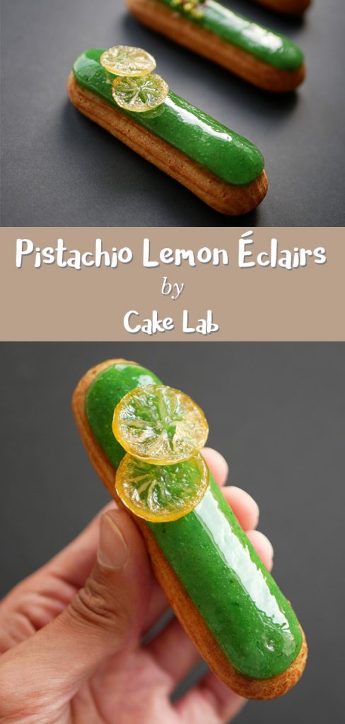 Pistachio Lemon Éclairs