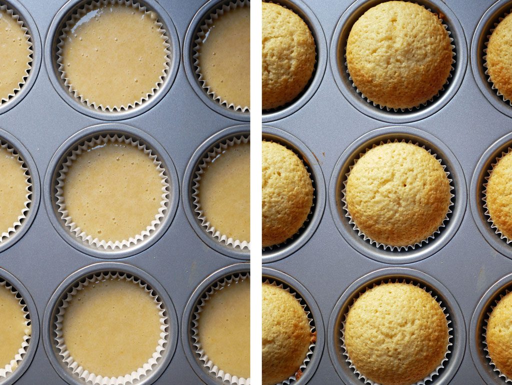 Cupcakes before and after