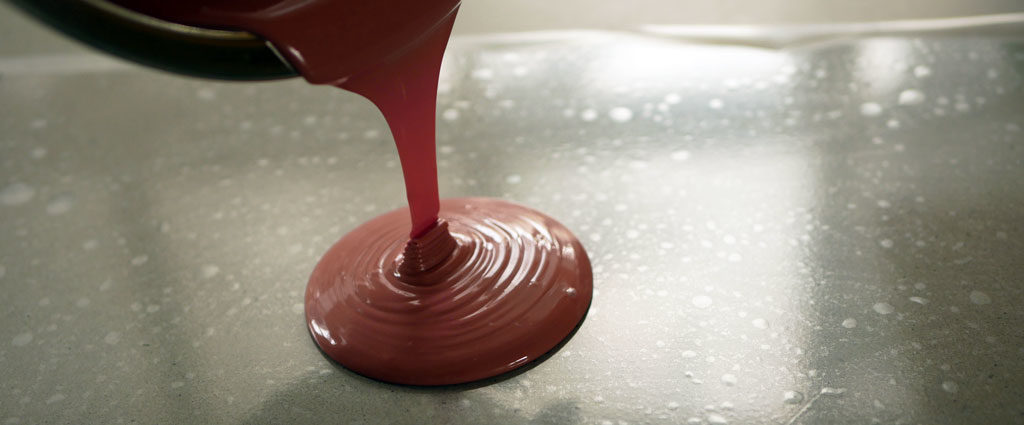 Tempering ruby chocolate