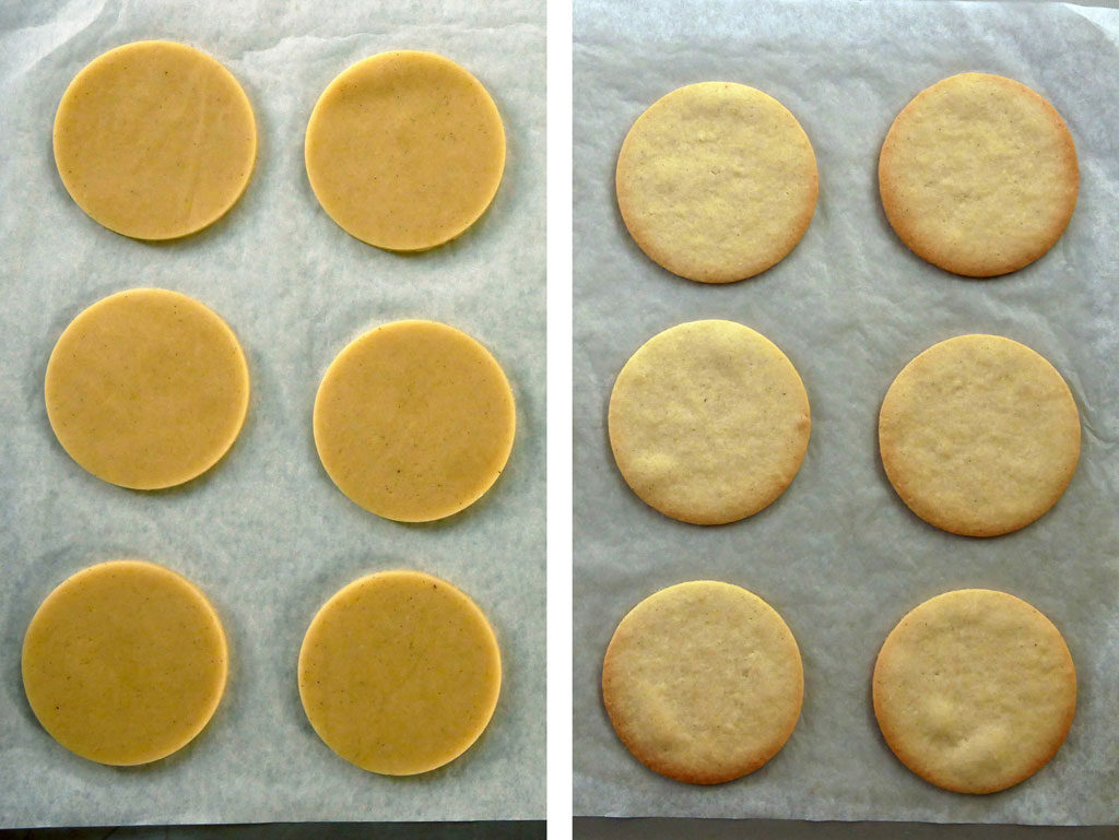 עוגיות לפני ואחרי אפייה