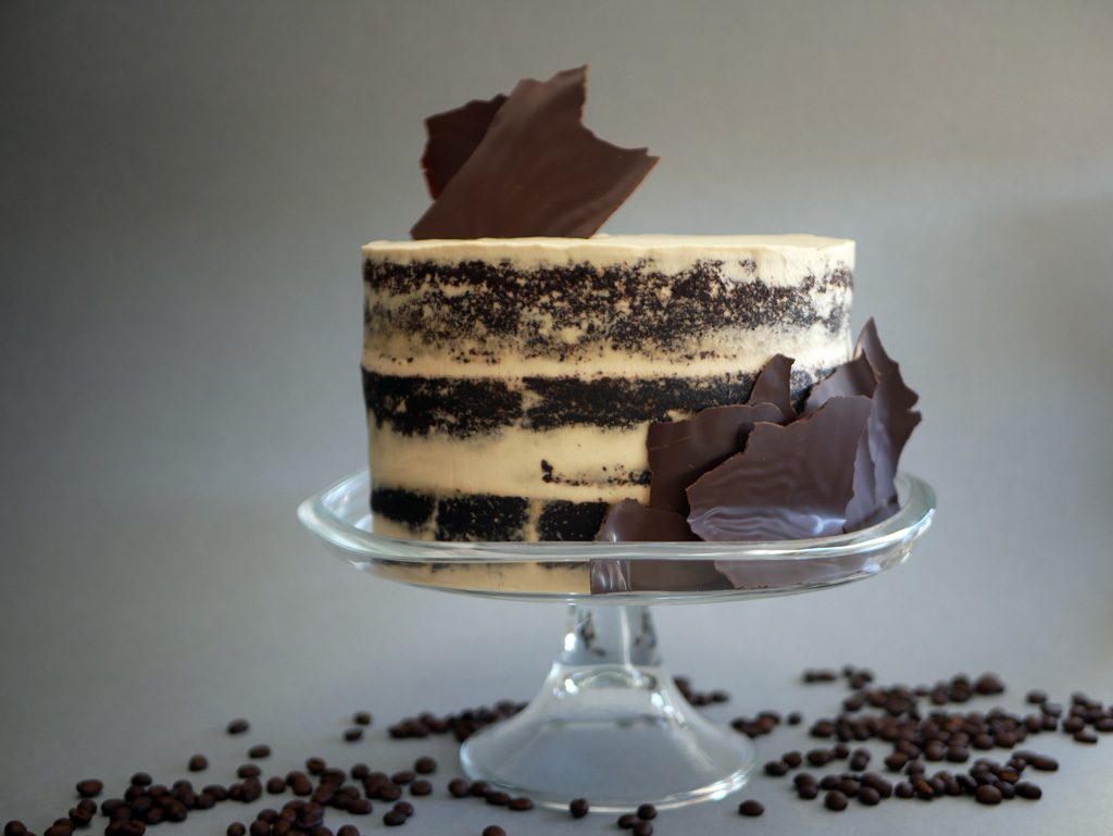 עוגת שוקולד עם קרם מסקרפונה וקפה