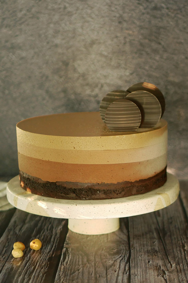 Coffee Gianduja Chocolate Mousse Cake