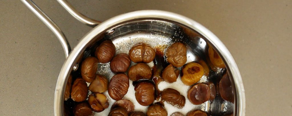 Making chestnut puree