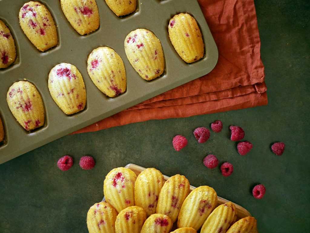 Raspberry madeleines