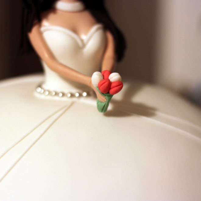 A bride from fondant