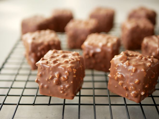 Snickers Cube Peanut Butter Mousse Cubes (In Other Words: Snickers) | Cake Lab