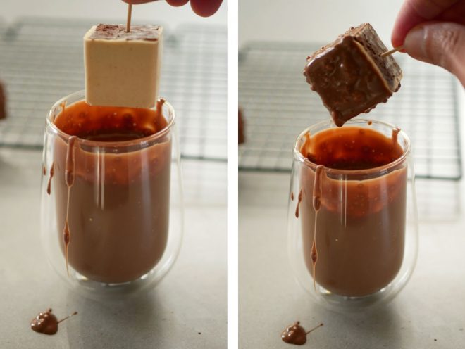 Snickers Cube Peanut Butter Mousse Cubes (In Other Words: Snickers) | Cake Lab